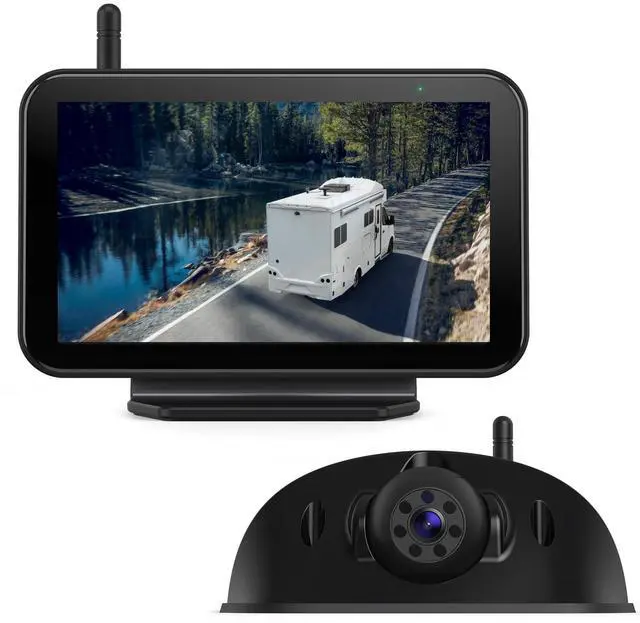 Main image of eRapta RV Backup Camera Wireless System for Furrion with 5-Inch Monitor 1080P, 1 Rear Camera, Wide-View, Video Recording, IR Night Vision, IP69 Waterproof, Plug and Play for Camper -AY5