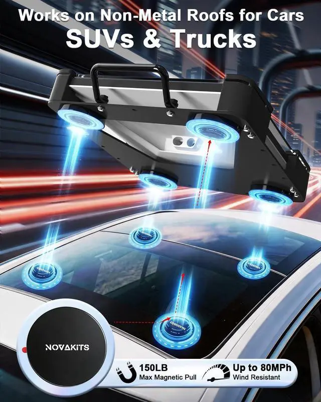 Alt view image 2 of 5 - 4PCS Starlink Mini/Standard 4/4X/V3 Gen 3 Magnetic Mount Plates, 70mm Steel Adhesive Pads, Laser Engraved, Heavy Duty Roof Mount for Tesla Model 3/Y, Aluminum/Glass Roof Car, Truck, SUV & RV Roof
