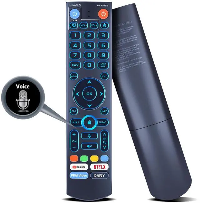 Main image of PZL V5 Pro Replacement Backlit Voice Remote Control for Vseebox V3 Pro, V3 Plus, V5 Pro, V1, V1 Pro, V2, V2 Pro, V1 Max, Elite, Max