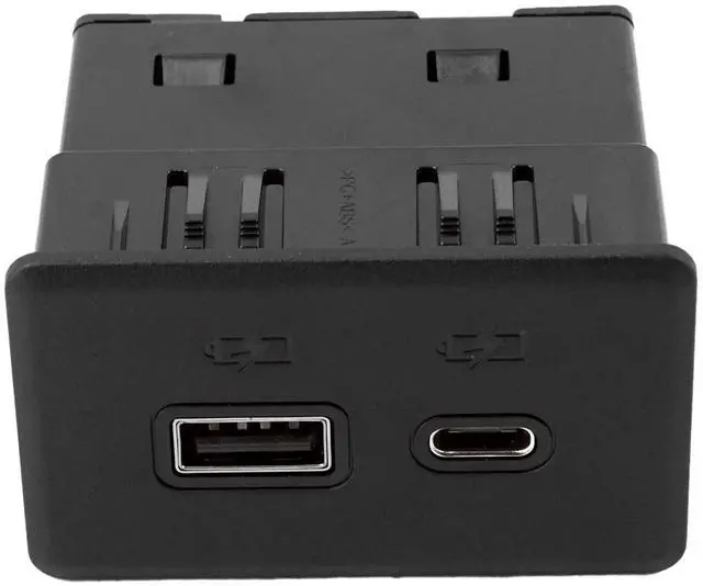 Alt view image 3 of 5 - USB Port Receptacle with USB-C 12V Socket Fit for Cadillac Escalade XT4 for Chevy Silverado for Suburban Tahoe for GMC Sierra Yukon Replacement for 13529873 13540938 13512381 13558185 13536384