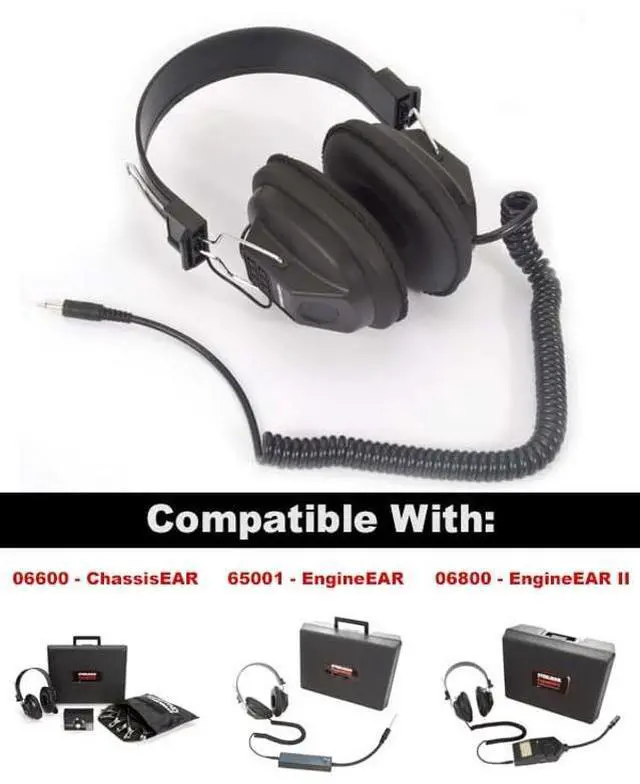 Alt view image 2 of 5 - STEELMAN HD-6060N Replacement Noise Cancelling Mono Headphones for STEELMAN ChassisEAR, EngineEAR, EngineEAR II