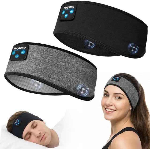 Main image of Perytong 2 Pack Sleep Headphones Bluetooth 5.4 Headband, Sleeping Headphones Music Headband for Men Women Side Sleepers, Sweat Resistant Sport Headband for Workout Yoga Running Sleeping