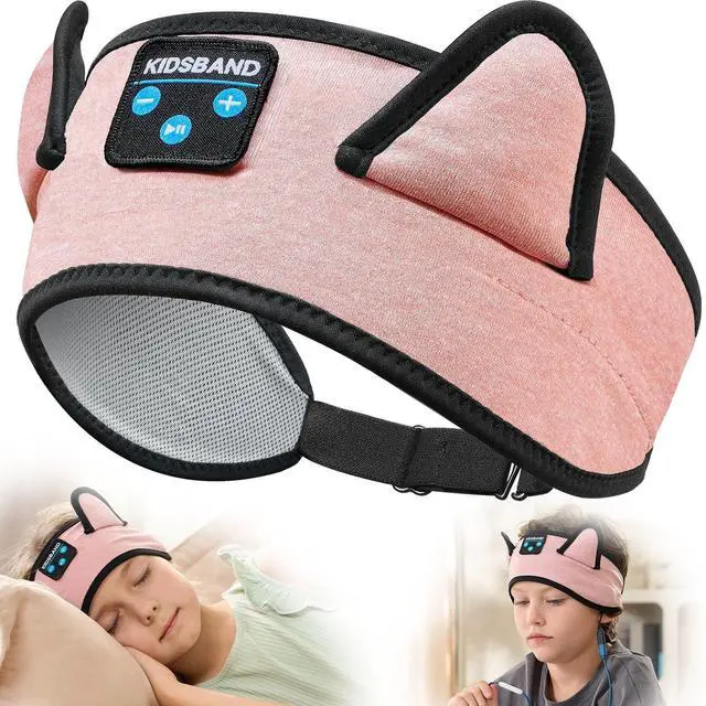 Main image of KIDSBAND Kids Headphones, Baby Headphones for Plane, Bluetooth Headphones Headband for Kids with Wired Playback 3.5 MM Jack for School Girls Boys Children,Kindle Tablet Cellphones Airplane Travel