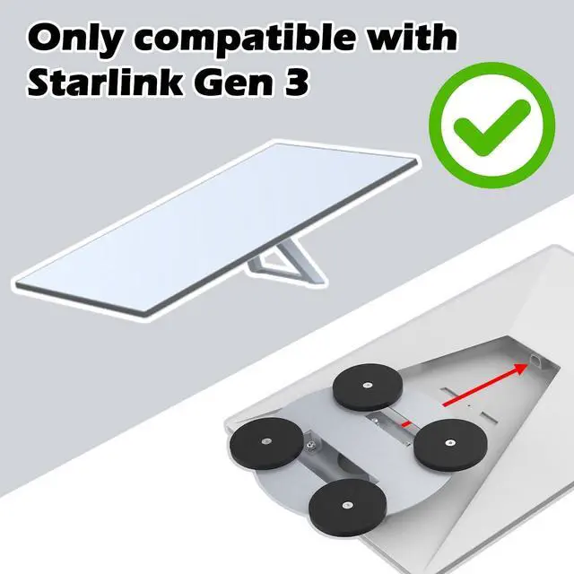 Alt view image 5 of 5 - 440-lb Magnetic Vehicle Roof Mount Compatible with Starlink Gen 3 Satellite Dish, Ideal for Car, RV, Truck & Metal Surface Installation