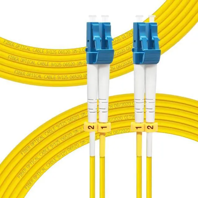 Main image of FLYPROFiber- 20M OS2 LC to LC Fiber Patch Cable, Length Options: 0.2m-300m, 1G/10GB Single Mode Duplex 9/125um SMF Fiber Optic Cable Cord LSZH 20Meter(66ft), 2pack
