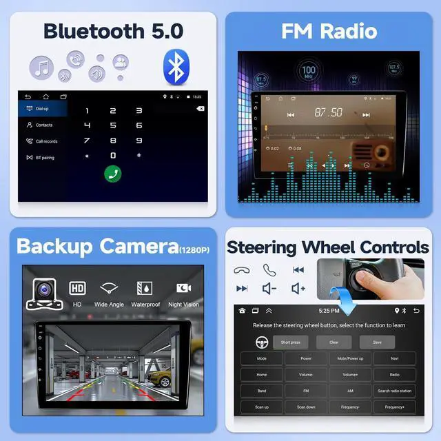 Alt view image 4 of 5 - Leadfan Android Car Radio Stereo for Dodge Grand Caravan 2011-2020 Chrysler Town & Country 2011-2016 Grand Voyager 2011-2015 with Wireless Carplay Android Auto, 9'' Touchscreen WIFI BT GPS Navi