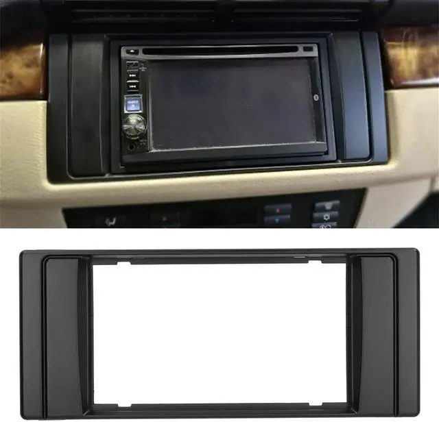 Alt view image 3 of 4 - Acouto 2Din Car Stereo Radio Fascia Trim for 5 Series E39/X5 E53 Navigation Panel Interior Accessory