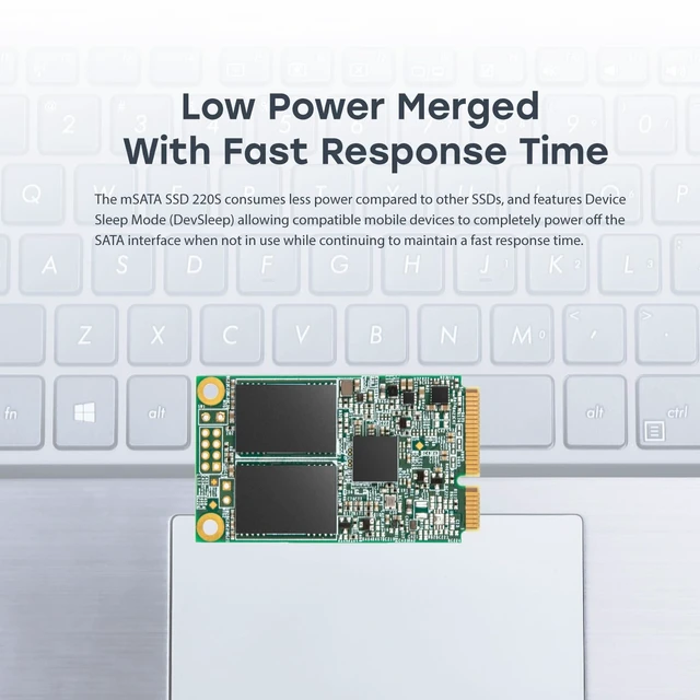 Alt view image 4 of 5 - Transcend 128GB MSA220S mSATA SATA III SSD, SLC Cache