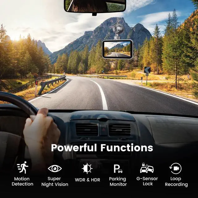Alt view image 2 of 5 - Miden 2-Channel Dash Cam