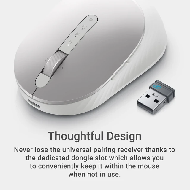 Alt view image 4 of 5 - Dell Premier Wireless Mouse MS7421W, Rechargeable, Bluetooth