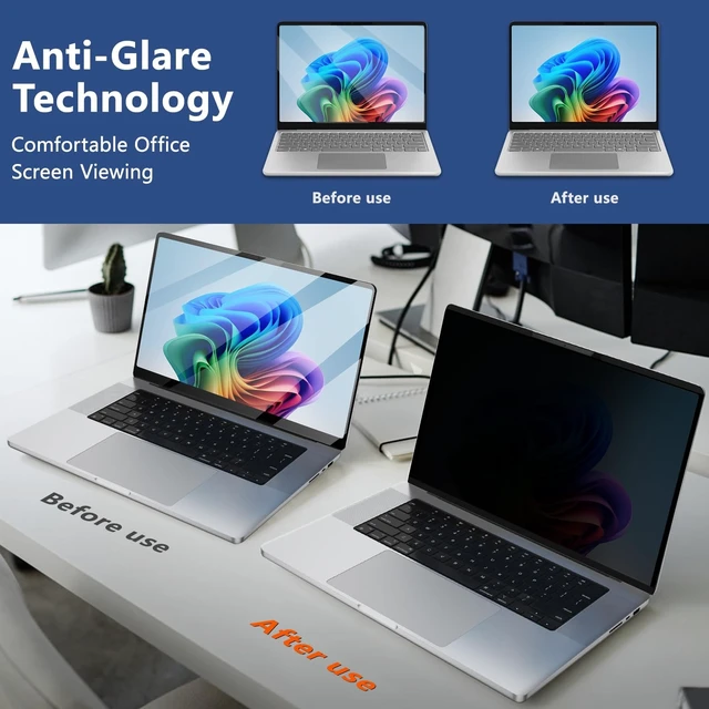 Alt view image 4 of 5 - KiimLaa Magnetic Privacy Screen for Surface Laptop 7 2025 15 Inch