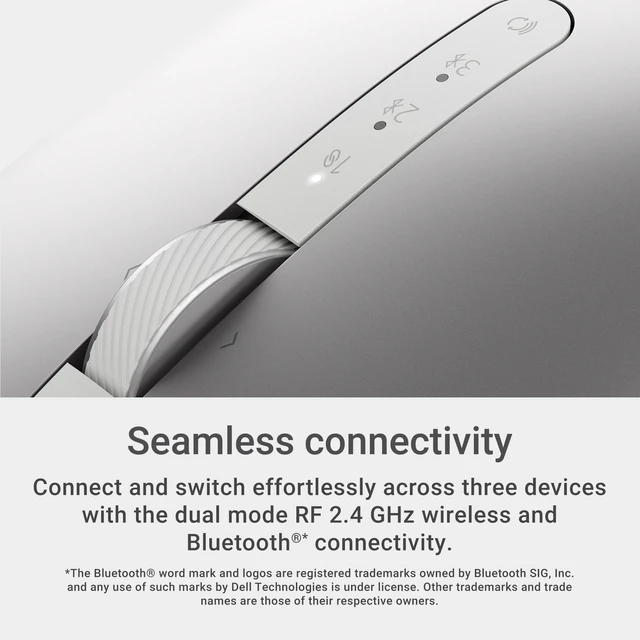 Alt view image 3 of 5 - Dell Premier Wireless Mouse MS7421W, Rechargeable, Bluetooth