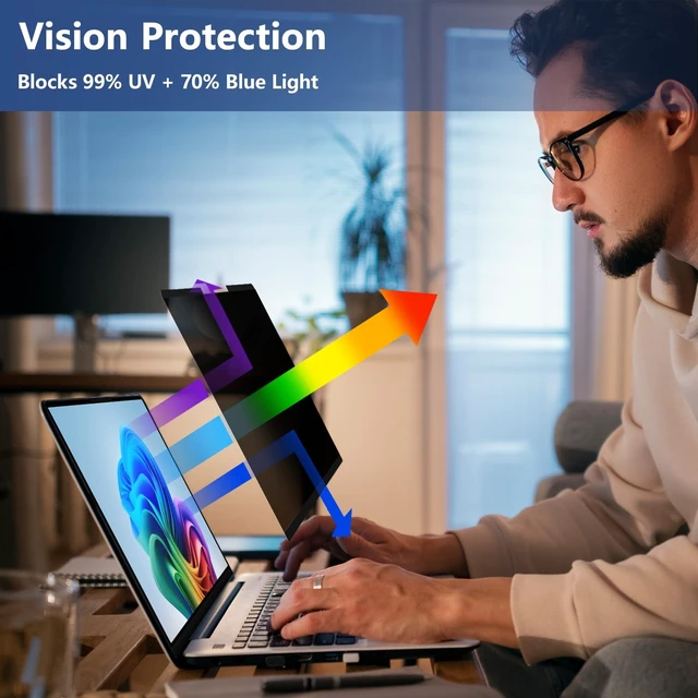Alt view image 3 of 5 - KiimLaa Magnetic Privacy Screen for Surface Laptop 7 2025 15 Inch