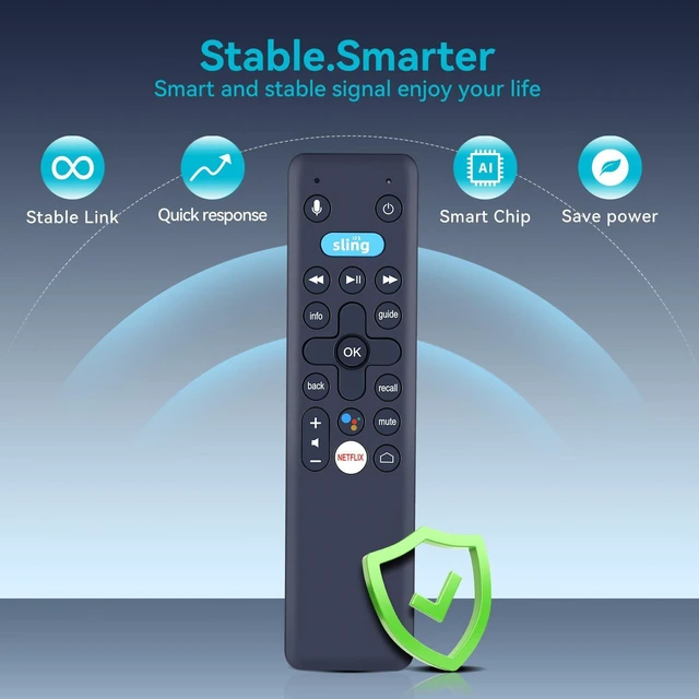 Alt view image 2 of 10 - ZWP Replacement Voice Remote Control Compatible for Sling AIRTVMINI AirTV Mini