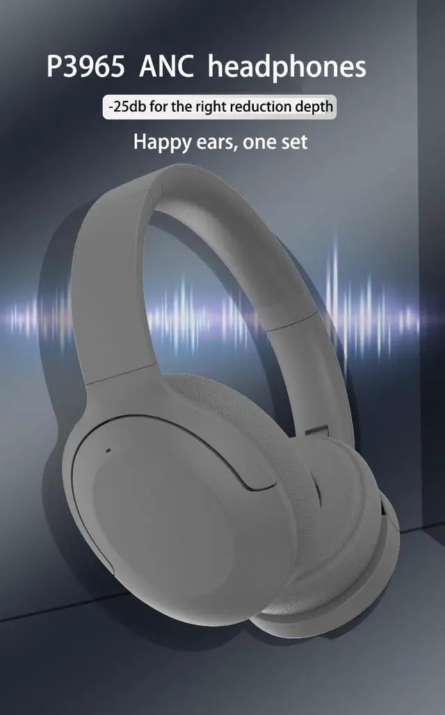 Alt view image 4 of 5 - P3965 Gym Headphones for Women Wireless Bluetooth Headphones,Noise-canceling Active Noise Cancelling, 8+ Hours Battery Life Effectively Filtering Out External Noise and Focusing on Music