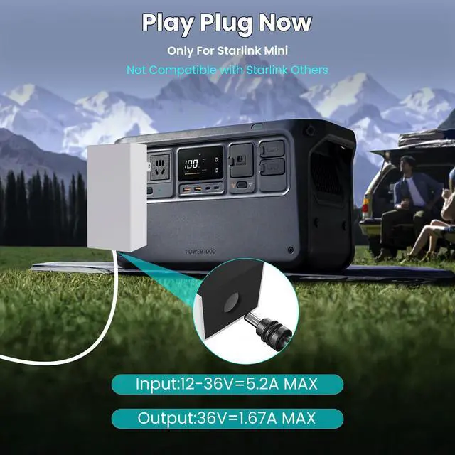 Alt view image 3 of 5 - Terapaton Starlink Mini Charger 60W AC Adapter - 30V 2A Output Charging Wall Plug, Compact Replacement Power Supply for Starlink Mini (Cable Not Included)