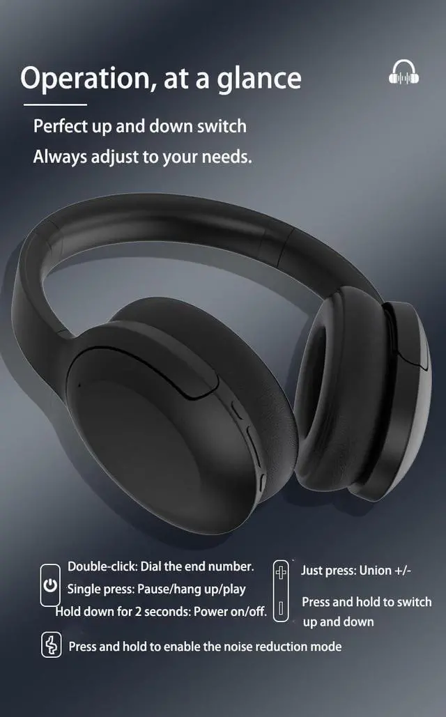 Alt view image 5 of 5 - P3965 Gym Headphones for Women Wireless Bluetooth Headphones,Noise-canceling Active Noise Cancelling, 8+ Hours Battery Life Effectively Filtering Out External Noise and Focusing on Music