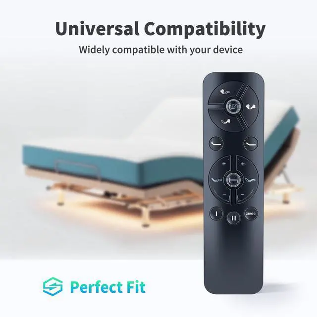 Alt view image 4 of 5 - Snrigw Replacement Remote for Blissful Nights Ananda 12" Pearl and Cool Gel Infused Memory Foam Mattress Adjustable Bed with Head/Foot Massage
