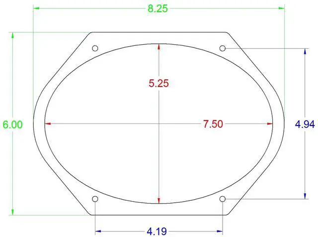 Alt view image 2 of 3 - 5x7" / 6x8" Speaker Spacers Depth Extender Extending Rings - 1/4" thick - 1 Pair - SSK68 - Stackable - Perfect For Framing Fiberglass Enclosures
