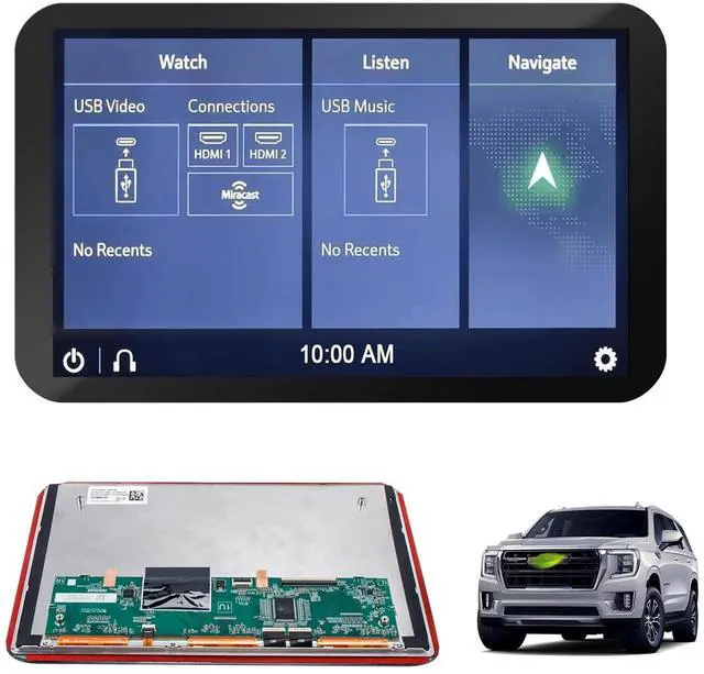 Main image of Yitrust 85100044 12.6 Inch LCD Rear Seat Entertainment Touch Screen Display for 2021-2023 Chevy Suburban GMC Yukon XL Cadillac Escalade 2021-2024 Headrest TV Replacement