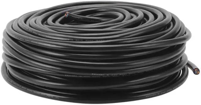 Main image of HEROFFIX Electrical Ground Wire Automotive Power Wire 164FT Black TC 1 Pcs 16AWG 8 Conductor Fully Insulated& Soft Touch Jacket Universal