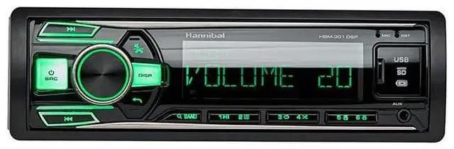 Alt view image 2 of 5 - Hannibal HBM-303 DSP ^^ Car Stereo Receiver with Bluetooth, 6 RCA Outputs, USB & AUX ^^ RGB Display, DSP Processor, MP3/WAV/FLAC Support