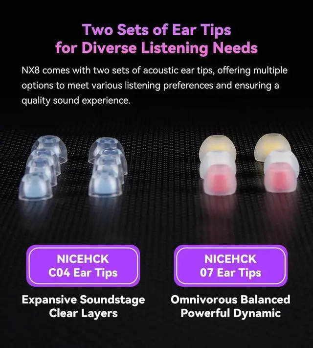 Alt view image 5 of 5 - NICEHCK NX8 in Ear Monitor, 1DD + 6BA + 1Piezo 8 Drivers IEM with Precision 3D Printed Resin Shell, In Ear Headphones with 2Pin Detachable Design, Wired Earbuds for Audiophile Musicians (3.5mm no Mic)