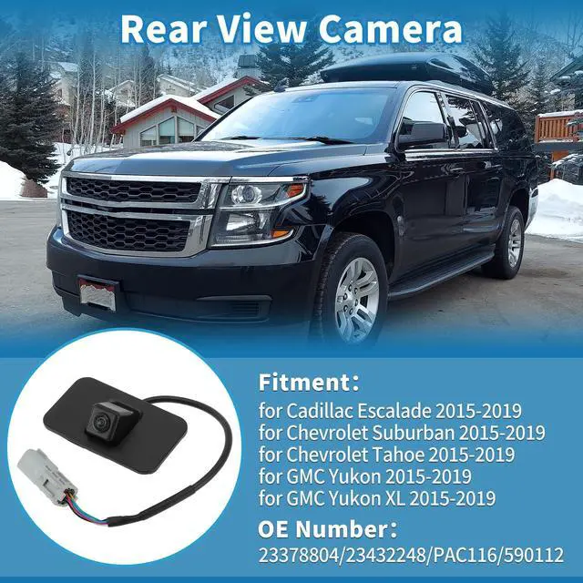 Alt view image 2 of 5 - Partuto Rear View Camera for Cadillac Escalade for Chevrolet Suburban Tahoe for GMC Yukon 15-19 Park Assist Backup Reverse Camera Replace No.23378804/23432248