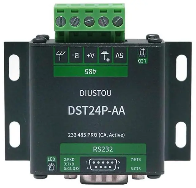 Main image of diustou SP3232 SP3485 Chip RS232 to RS485 Serial Module Isolated Converter 2Mbps High Speed Aluminum Housing DB9 Interface to Terminal