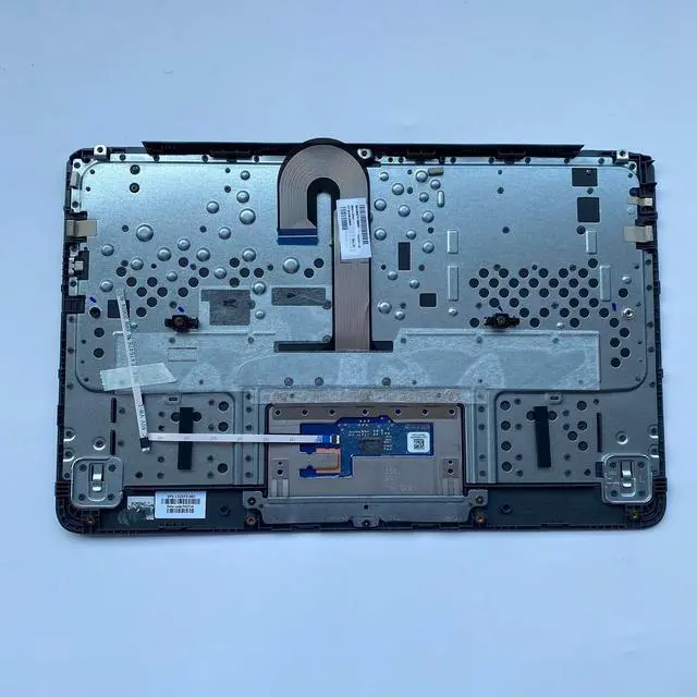 Alt view image 3 of 5 - Lyinsen Replacement for HP Chromebook 11 G7 EE Laptop Upper Case Palmrest Keyboard Touchpad Assembly Part 11.6" L52573-001 Top Cover Black