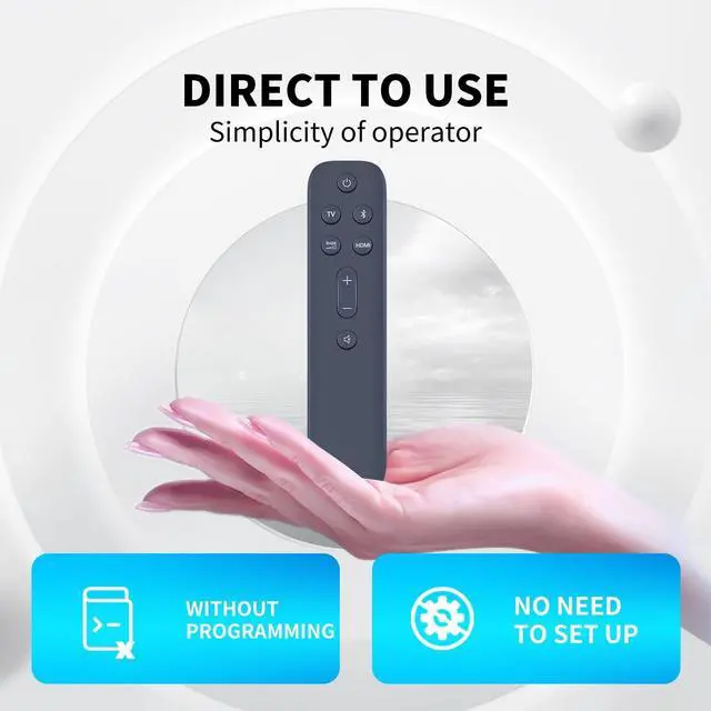 Alt view image 4 of 5 - HZIME New Replacement Remote Control Compatible for JBL Bar 5.1 Surround Sound Bar System JBL2GBAR51IMBLKAM, for Bar 2.1 Deep Bass (MK2)