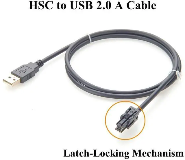 Alt view image 4 of 5 - HSC to USB Extension Cable USB 2.0 Male to HSC 4 Pin A Code Female Automotive Diagnostic High-Speed Connector Cable for ECU Programming, Vehicle Data Logging, ADAS, Camera Modules(1M/3.28FT)