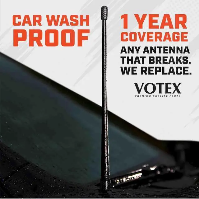 Alt view image 3 of 5 - Votex - 13 3/4 Inch Short Flexible Rubber Antenna - USA Stainless Steel Threading - Black Carbon Fiber Trim - Tuned Internal Copper Coil - Part Number A601-6M-15