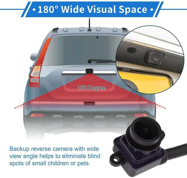 Alt view image 3 of 5 - VekAuto 1 Pcs Rear View Camera for Dodge Journey 2011-2020 License Plate Park Assist Camera Backup Reverse Camera