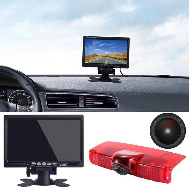 Main image of 1280 * 720 Pixel Super HD Brake Light Car Camera with 7 Inch LCD Monitor, Waterproof Night Vision Reversing Camera Replacement for Chevrolet Express GMC Chevy Savana Exporer Vans Cargo Van 2003-2018