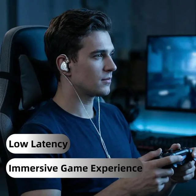 Alt view image 4 of 4 - KZ ZS10 PRO in Ear Monitor Headphones, 4BA+1DD 5 Hybrid Driver Gaming Earbuds Wired Earphones, HiFi Clarity Sound Immersive Bass IEMs for Gaming Musician Audiophile (Matte Black Without Microphone)