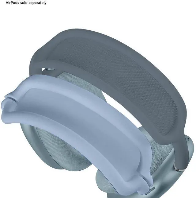 Alt view image 2 of 5 - SaharaCase - Silicone Combo Kit Case for AirPods Max Headphones, Sky Blue, (HP00185)