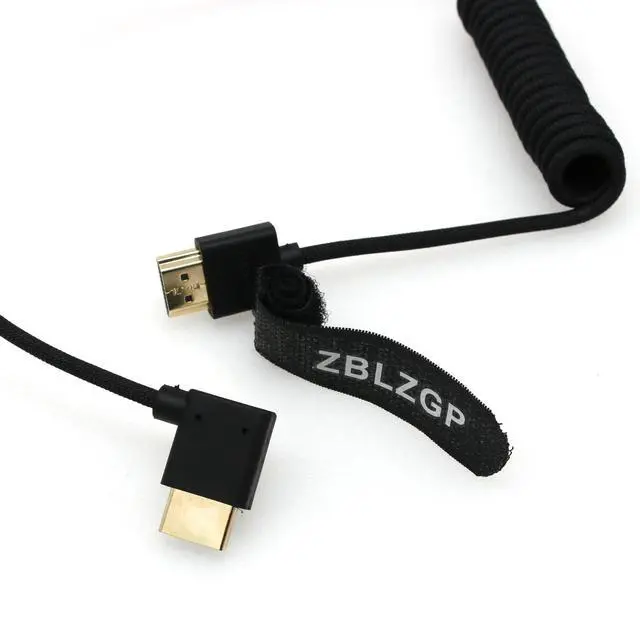 Alt view image 3 of 4 - ZBLZGP HDMI 2.1 Braided Cable, 48Gbps High Speed, 8K@60Hz 4K@120Hz HDR Video Cord, Compatible with Blackmagic BMPCC 4K 6K, DJI Ronin RS2 Gimbal, Projector, Game Monitor