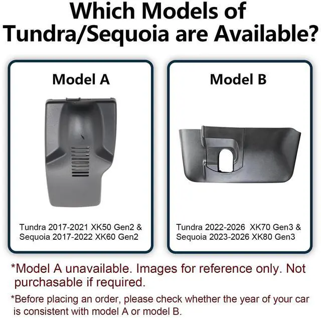 Alt view image 2 of 5 - 4K Front & 2K Rear 2 Channel HDR Dash Cam, Dual STARVIS 2 IMX678 IMX675, Custom Fit for Toyota Tundra 2022-2026 & Sequoia 2023-2026 (Model B), Limited SR SR5 TRD etc, 5GHz WiFi, GPS, 128GB Card