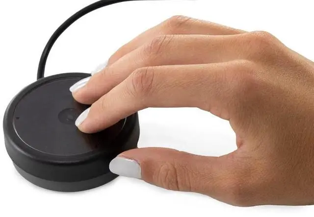 Alt view image 2 of 3 - X-keys One Button Switch Wired to 3.5mm Plug (2.5, Transparent)