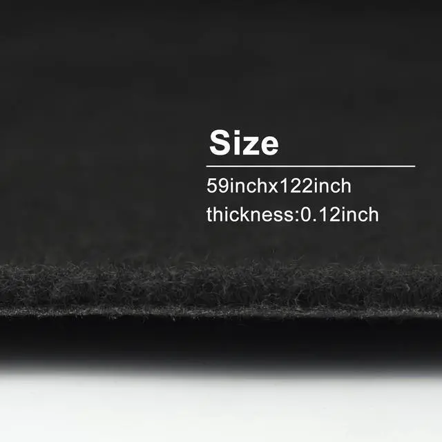 Alt view image 2 of 5 - KEPYDRMTF 59inx122in Black Underfelt Carpet for Speaker, Sub Box Carpet, Auto, RV, Boat, Marine, Truck, Car Trunk Felt Fabric Material, Soft and Durable