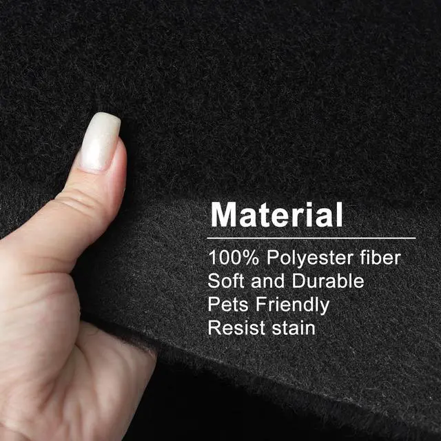 Alt view image 3 of 5 - KEPYDRMTF 59inx122in Black Underfelt Carpet for Speaker, Sub Box Carpet, Auto, RV, Boat, Marine, Truck, Car Trunk Felt Fabric Material, Soft and Durable
