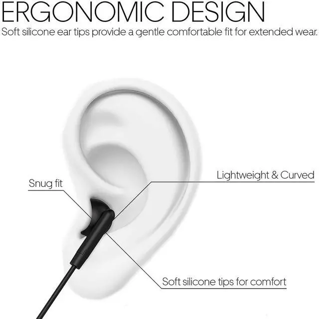 Alt view image 2 of 5 - Maeline 200 Pack Bulk Earbuds, Wired 3.5mm in-Ear Headphones for Classroom, Students, School, Individually Wrapped Earbuds for Laptop, Tablet, Chromebook for Travel, Library, Hotel Black