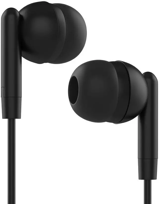 Alt view image 5 of 5 - Maeline 200 Pack Bulk Earbuds, Wired 3.5mm in-Ear Headphones for Classroom, Students, School, Individually Wrapped Earbuds for Laptop, Tablet, Chromebook for Travel, Library, Hotel Black