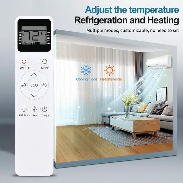 Alt view image 5 of 5 - HZIME New Replacement Remote Control Compatible for Vremi EQK Elgin TCL Air Conditionerfor EARC5RD1 EARC8RSE1 EARC12RE1 EARC15RSE1 EARC10RSE1 EARC6RSE1