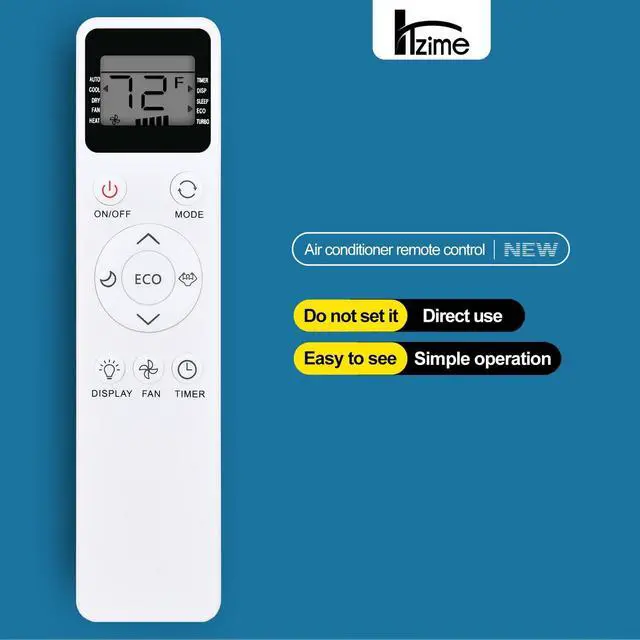 Alt view image 2 of 5 - HZIME New Replacement Remote Control Compatible for Vremi EQK Elgin TCL Air Conditionerfor EARC5RD1 EARC8RSE1 EARC12RE1 EARC15RSE1 EARC10RSE1 EARC6RSE1