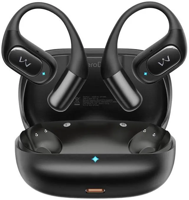 Main image of iWALK Open-Ear Headphones, True Wireless Headphones Bluetooth 5.4 Light Earbuds, Ultra Comfort Earhooks, 35H Playtimes, Clear Calls, Air Conduction Stereo Sound with 15mm Drivers for Workouts (