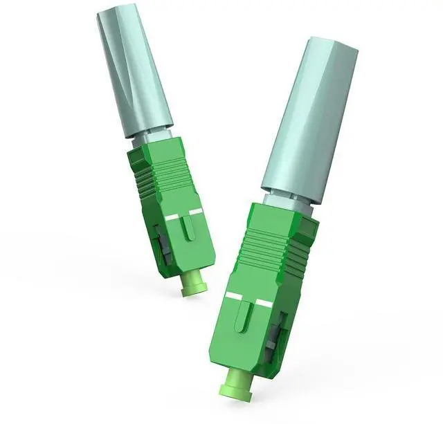 Alt view image 4 of 5 - KOMSHINE SC A PC Quick Assembly Connector 100Pcs Fiber Optic Cable Adapter Embedded Quick Fast Connector Low Insertion Loss+Optic Fiber Length Regulator