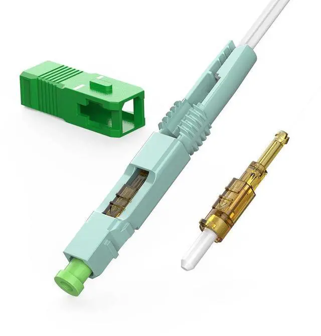 Alt view image 3 of 5 - KOMSHINE SC A PC Quick Assembly Connector 100Pcs Fiber Optic Cable Adapter Embedded Quick Fast Connector Low Insertion Loss+Optic Fiber Length Regulator
