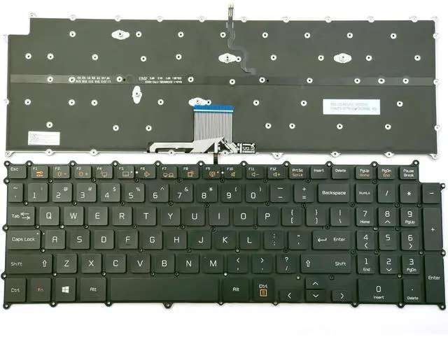 Main image of KGIGIBE Replacement Backlit Keyboard for LG Gram 17Z90N 17Z90N-V 17Z90N-VA52J 17Z90N-N 17U70P 17U70P-P 17UD70P 17UD70P-GX76K 17Z90N-R.AAC8U1 Laptop US Black